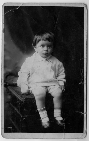 Mark Blank, age 3,w hen he was a young boy in Mogilev, Ukraine. Blank, an only child, has memories of this photo hanging on his grandfather's wall along with other family photos, 1933.