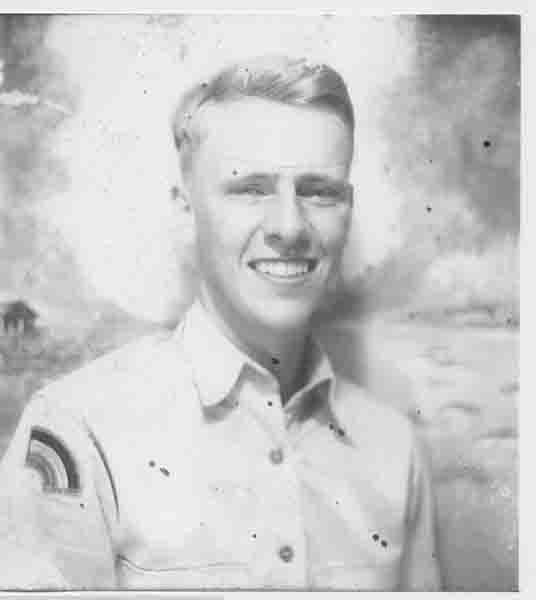 James Dorris in 1943 before he was sent to Europe. He was a member of the 42nd rainbow division, an infantry division of the army. Dorris was in the 222nd Regiment, Company A.