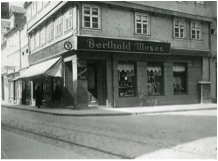 The Moses shoe store in Wolfenbüttel, Germany, was known for its window displays. Terry’s father trained in window display in preparation for future emigration. Terry’s family moved upstairs to wait for emigration papers, after being forced from their home.