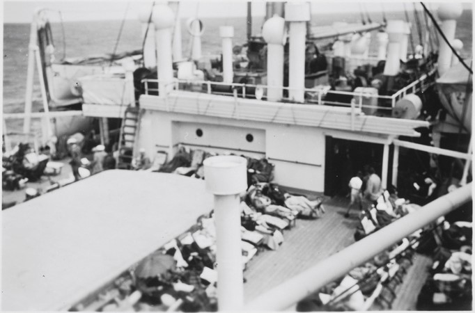 Lounging on deck, the SS St. Louis