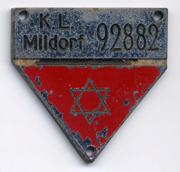 Concentration camp identification tag number for Dachau-Mildorf