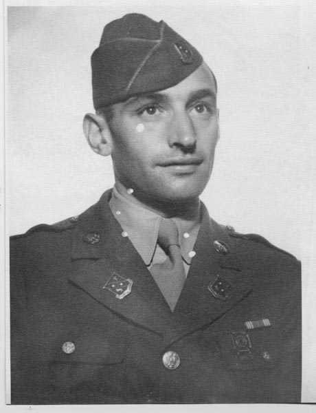 Hanna Hamburger’s husband in military uniform, circa 1943. He was stationed in the Pacific and returned to America in 1946. He died on May 7, 1984.