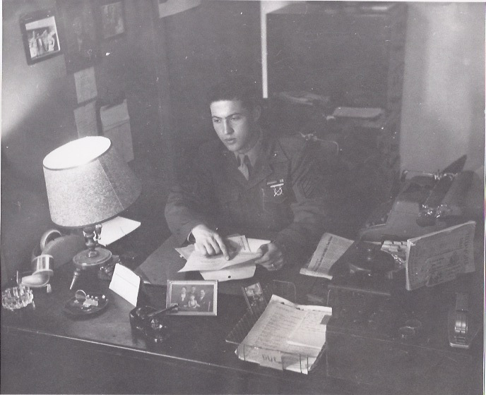 Manfred Judas, Marine Corps Jewish Chaplain, kept a photograph of his family on his desk. His parents died in Auschwitz; the boys were helped to escape from Rivesaltes Concentration Camp.