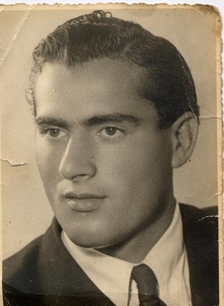 Portrait of William Klein, age 21, while still living in Europe. He did not come to America until 1951, and later married at age 33.