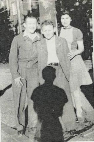 Elizabeth, Irvin, and Menachem Limor after liberation