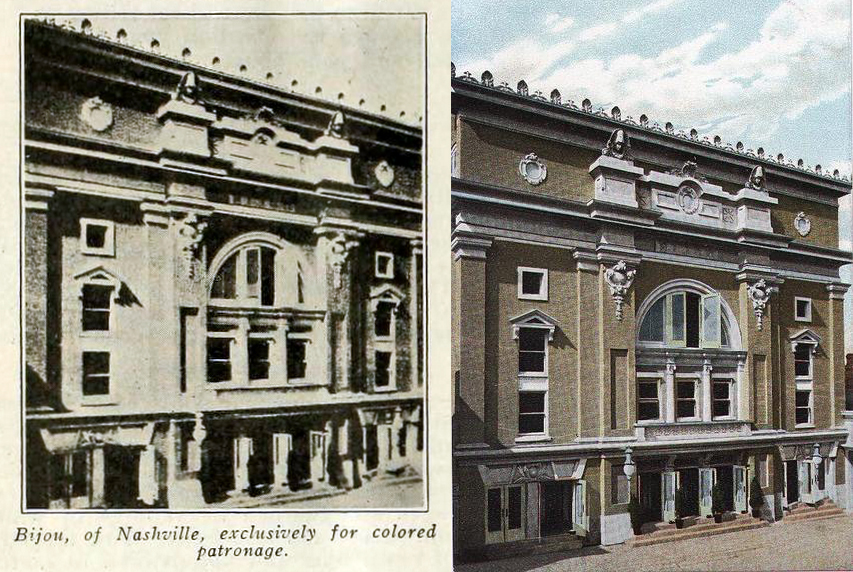 Kurt Rose worked for Bijou Amusement, a Nashville company. Shown is the Bijou Theatre in Nashville. (Photo on the right was taken in 1917.) Kurt worked to integrate the theaters in Mississippi.