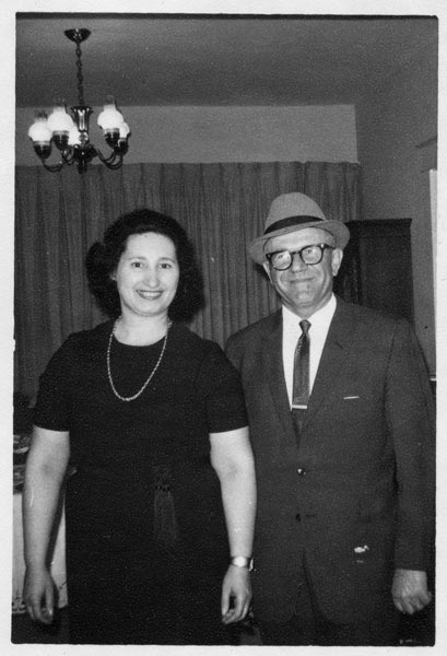 Gertrude Schlanger with her husband.