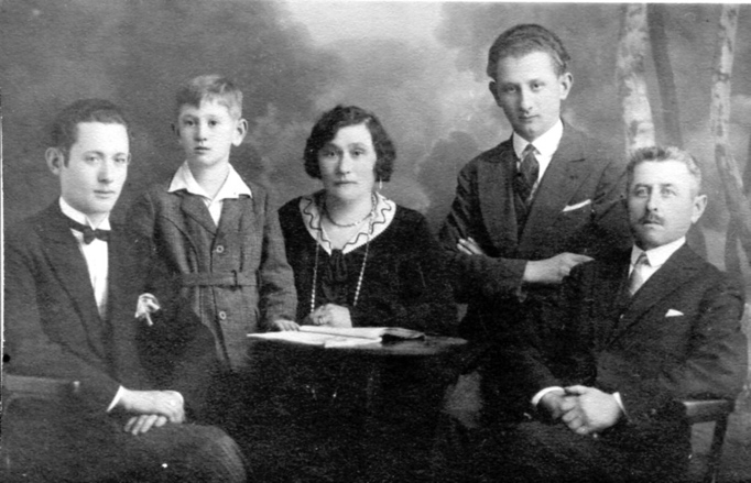 Jack stands between his father and mother for a portrait taken before the Holocaust. His parents disappeared at the Polish border in 1941 and he never saw them again.