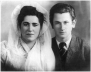 Sara and Jack Seidner at their wedding, 1945.